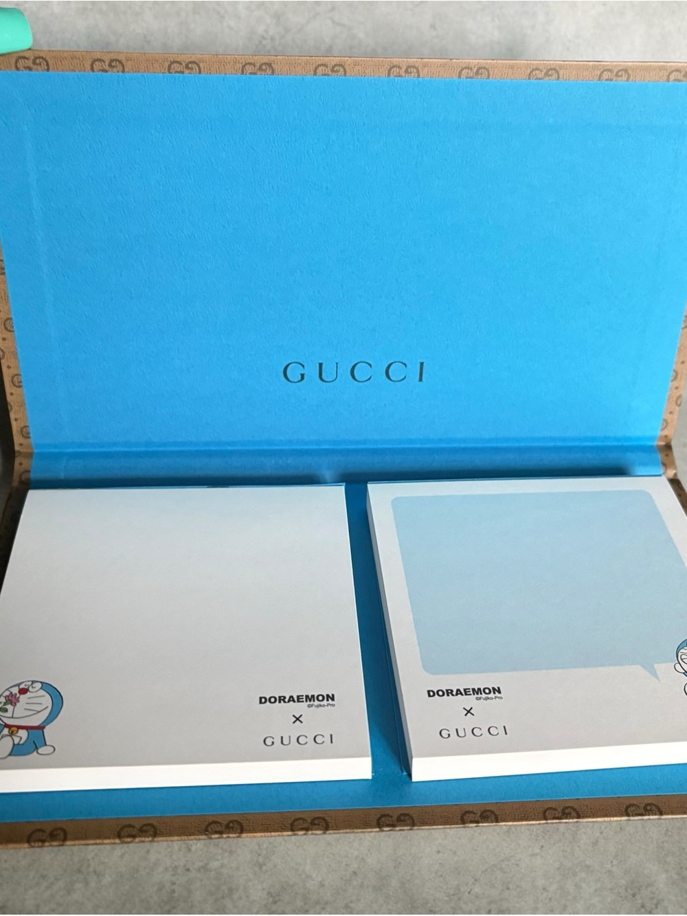 Gucci Blue Doraemon Notepad Set